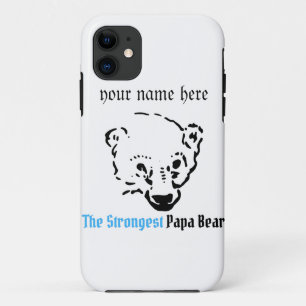 the strongest papa bear, Simple Dad gift Case-Mate iPhone Case