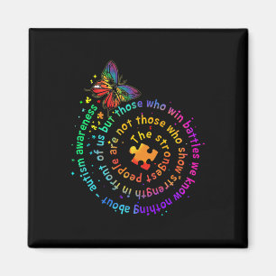 The Strongest People Butterfly Autism Awareness  Magnet