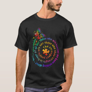 The Strongest People Butterfly Autism Awareness  T-Shirt