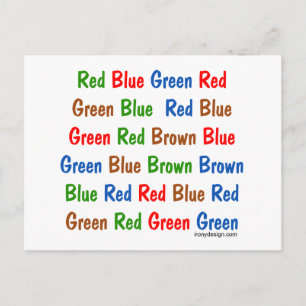 The Stroop Test Postcard