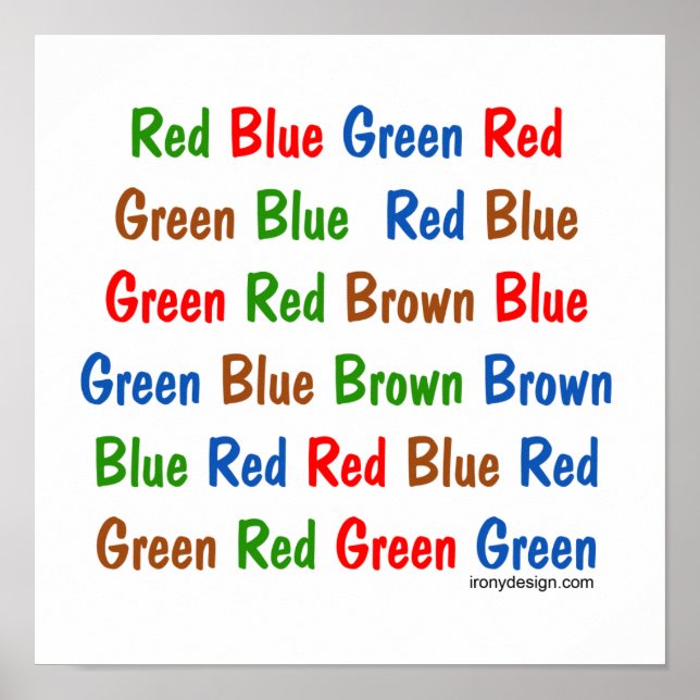 The Stroop Test Poster (Front)