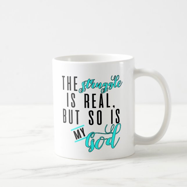 The Struggle Is Real Blue Coffee Mug (Right)