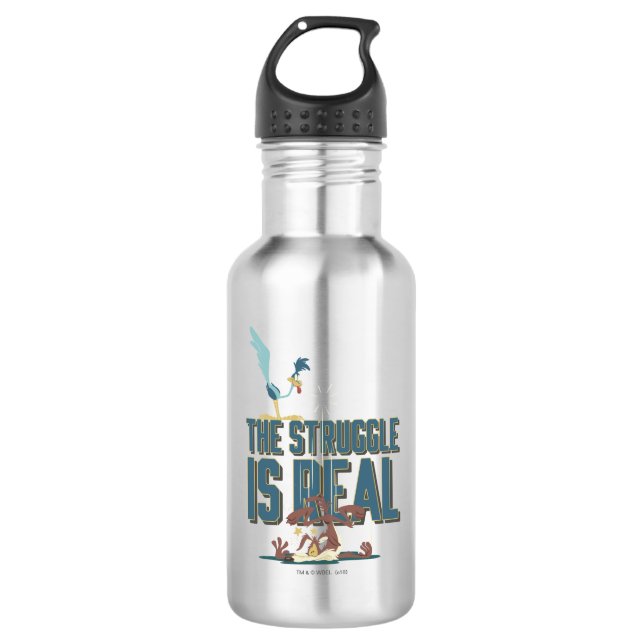 The Struggle Is Real ROAD RUNNER™ & Wile E. Coyote 532 Ml Water Bottle (Front)