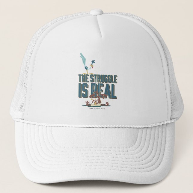 The Struggle Is Real ROAD RUNNER™ & Wile E. Coyote Trucker Hat (Front)