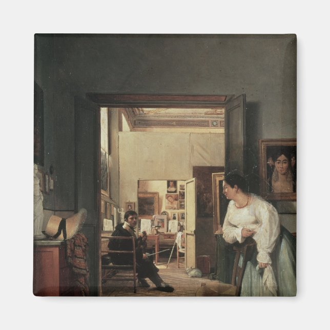 The Studio of Ingres in Rome, 1818 Magnet (Front)