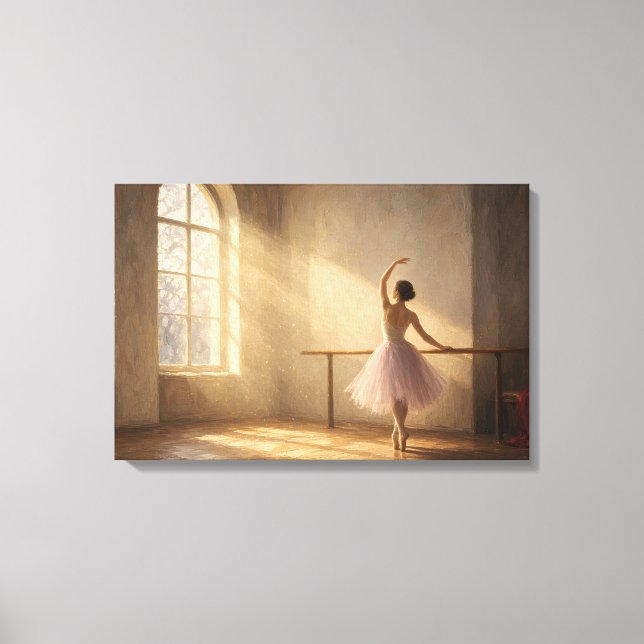 The Studio Window Ballerina Canvas Print (Front)