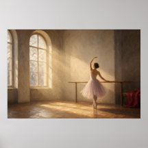 The Studio Window Ballerina Poster