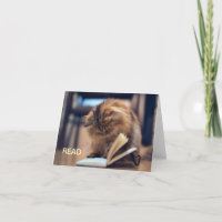 The Studious Cat Note Card