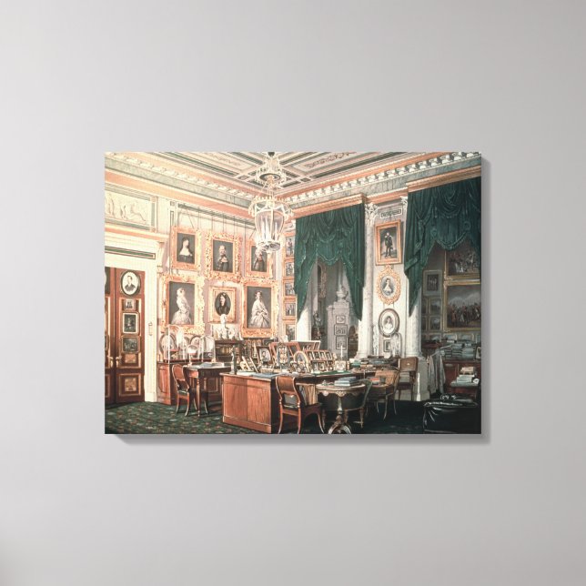 The Study of Alexander III  at Gatchina Palace Canvas Print (Front)