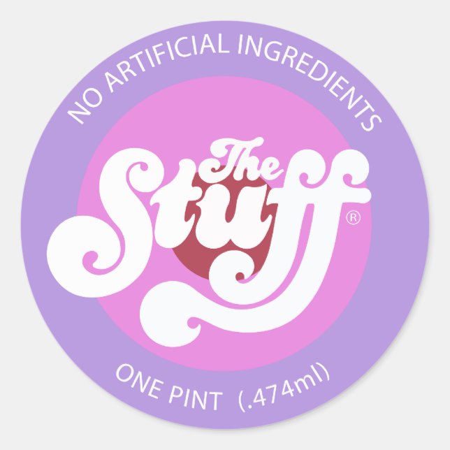 The Stuff Classic Round Sticker (Front)