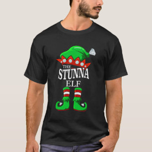 The Stunna Elf Matching Group Family Christmas Gif T-Shirt