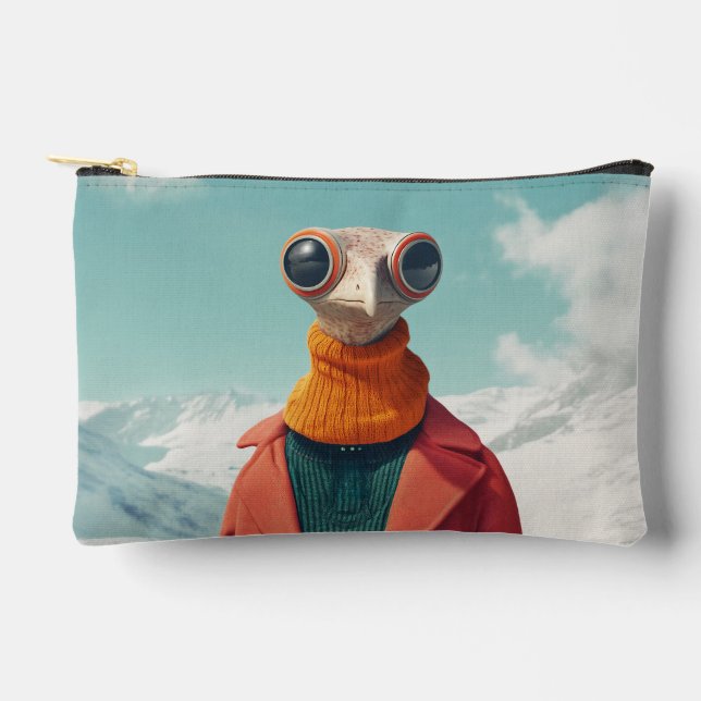 The Stylish Avian Adventurer Accessory Pouch (Front)