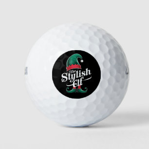 The Stylish Elf Group Matching Family Christmas  Golf Balls