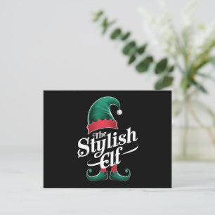 The Stylish Elf Group Matching Family Christmas  Holiday Postcard