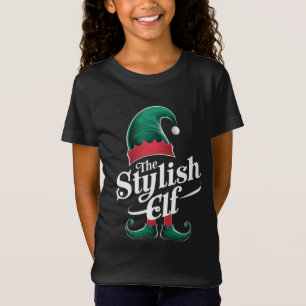 The Stylish Elf Group Matching Family Christmas  T-Shirt