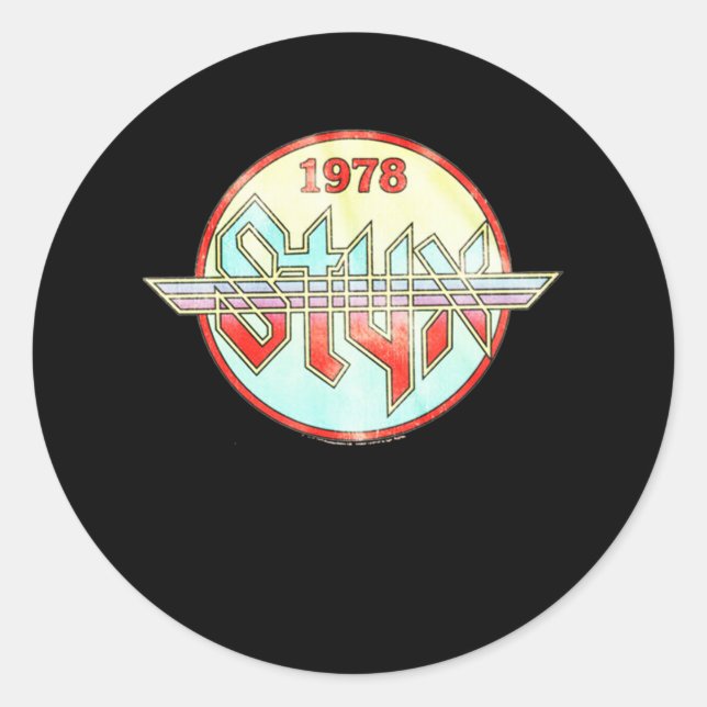 The STYX Band Top Music Lover Gift For Fan Classic Round Sticker (Front)