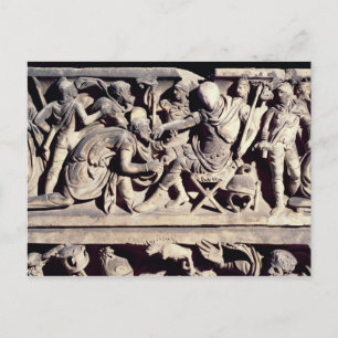 The submission of a barbarian to a Roman Postcard