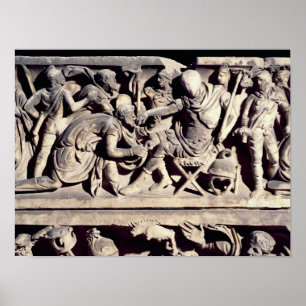 The submission of a barbarian to a Roman Poster