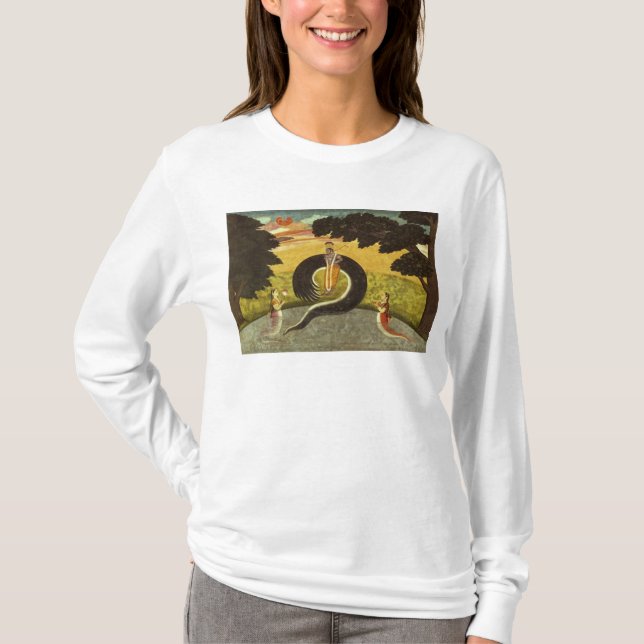 The submission of Kaliya, Basohli, Pahari T-Shirt (Front)