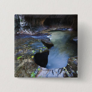 The Subway slot canyon 15 Cm Square Badge