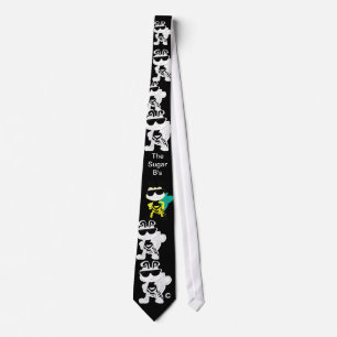 The Sugar B's Black, B & W logo with 1 color logo Tie