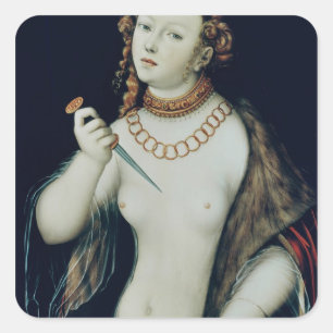 The Suicide of Lucretia, 1538 Square Sticker