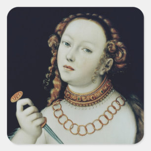 The Suicide of Lucretia, 1538 Square Sticker