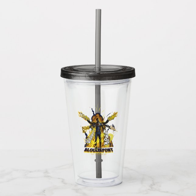 The Suicide Squad | Bloodsport Action Graphic Acrylic Tumbler (Front)