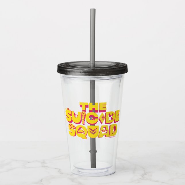 The Suicide Squad | Character Icon Logo Acrylic Tumbler (Front)