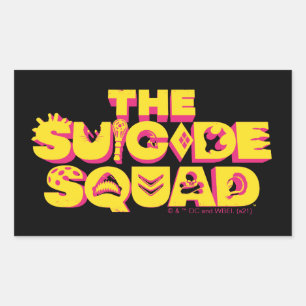 The Suicide Squad   Character Icon Logo Rectangular Sticker