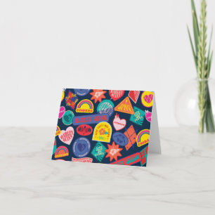 The Suicide Squad   Harley Quinn Badge Pattern Note Card