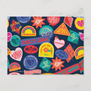The Suicide Squad Harley Quinn Badge Pattern Postcard