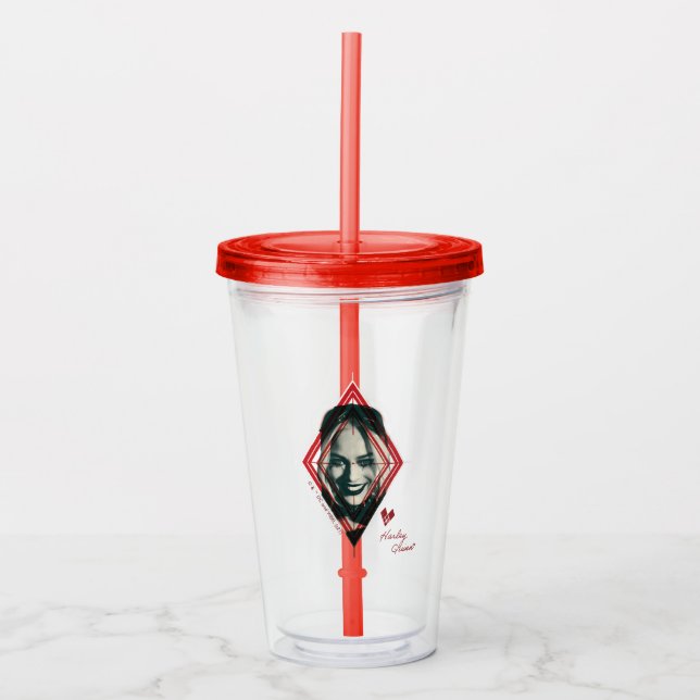 The Suicide Squad | Harley Quinn Diamond Target Acrylic Tumbler (Front)