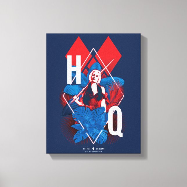 The Suicide Squad | Harley Quinn Fern & Diamonds Canvas Print (Front)