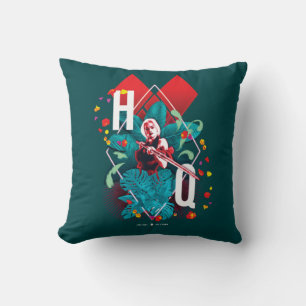 The Suicide Squad Harley Quinn Floral Diamond Cushion