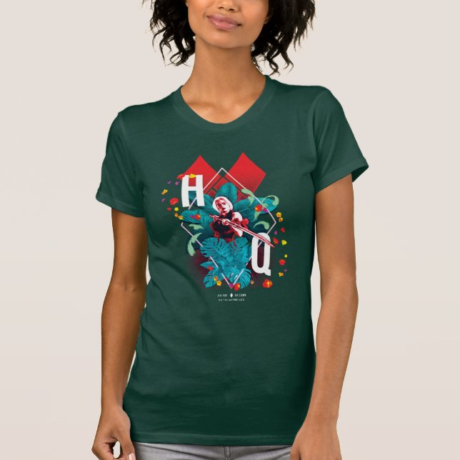 The Suicide Squad | Harley Quinn Floral Diamond T-Shirt (Front)