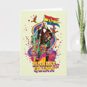 The Suicide Squad   Harley Quinn Flowers & Rainbow Card