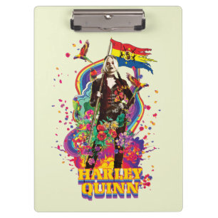 The Suicide Squad Harley Quinn Flowers & Rainbow Clipboard