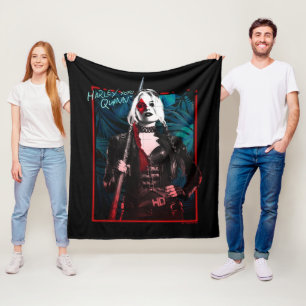 The Suicide Squad Harley Quinn & Green Ferns Fleece Blanket