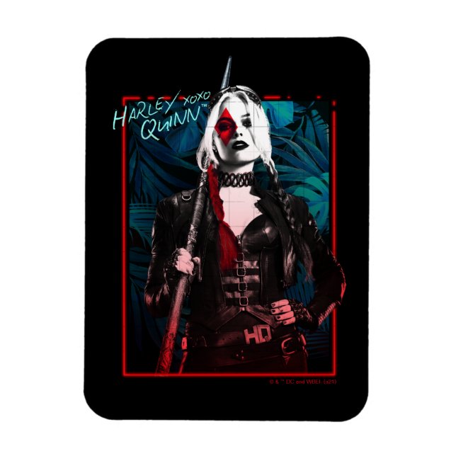 The Suicide Squad | Harley Quinn & Green Ferns Magnet (Vertical)