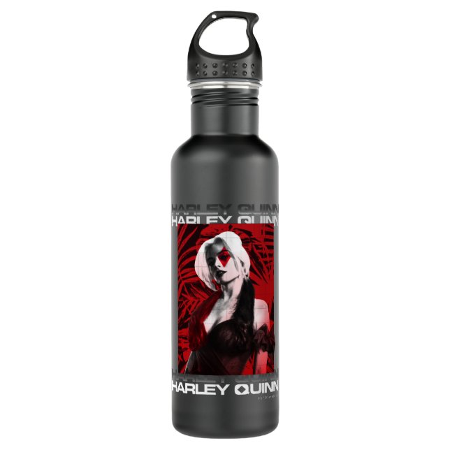 The Suicide Squad | Harley Quinn Red Fern Portrait 710 Ml Water Bottle (Front)