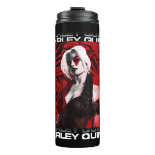 The Suicide Squad   Harley Quinn Red Fern Portrait Thermal Tumbler