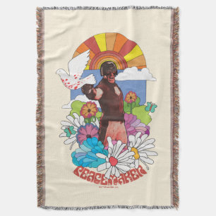 The Suicide Squad   Peacemaker Flowers & Sunshine Throw Blanket