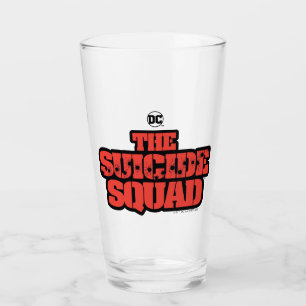 The Suicide Squad   Red and Black Logo Glass