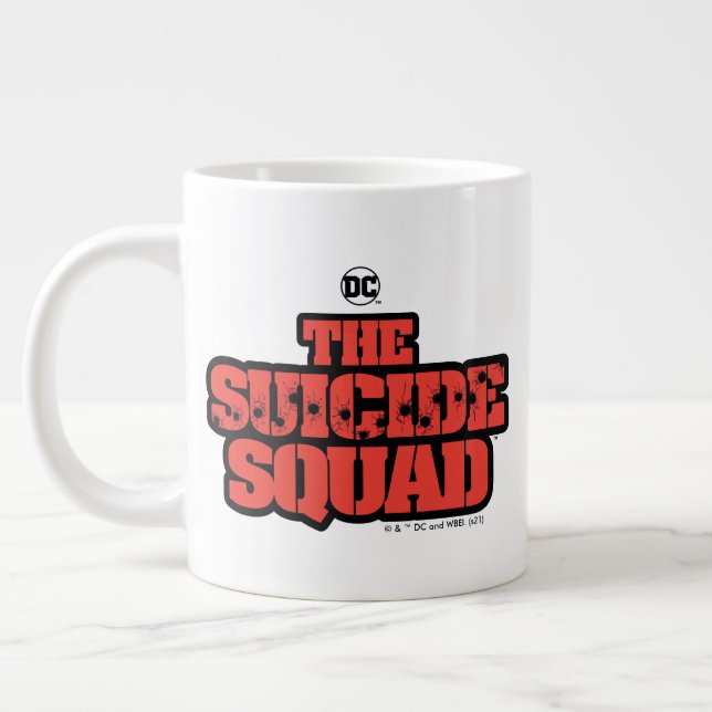 The Suicide Squad | Red and Black Logo Large Coffee Mug (Left)
