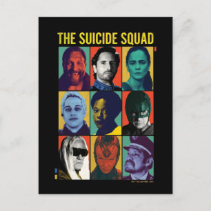 The Suicide Squad   Retro Grid With Amanda Waller Postcard