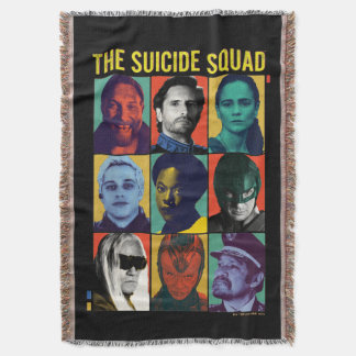 The Suicide Squad | Retro Grid With Amanda Waller Throw Blanket
