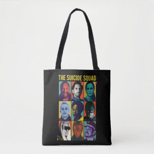 The Suicide Squad   Retro Grid With Amanda Waller Tote Bag