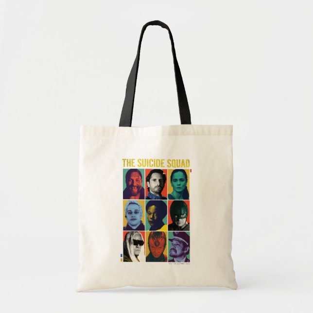 The Suicide Squad | Retro Grid With Amanda Waller Tote Bag (Front)