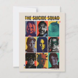 The Suicide Squad   Retro Grid With Harley Quinn Card